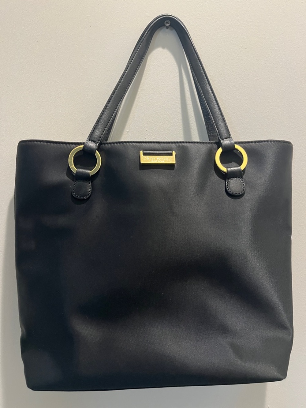 kate spade Black Tote with Gold Hardware